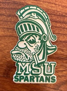 Vintage & unbenutzt MSU Michigan State University Spartans Gummi Magnet - Bild 1 von 1