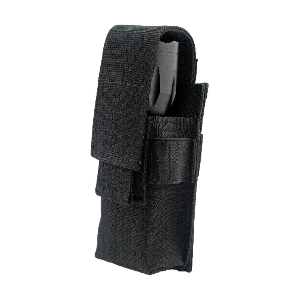 Molle Tactical Flashlight Pouch Holster Belt Carry Case Duty Pepper Spray Holder