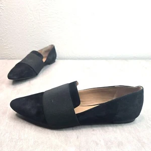 Franco Sarto flache Schuhe Wildleder schwarz minimalistisch adrette Slipper spitz Loafer 8,5 - Bild 1 von 11