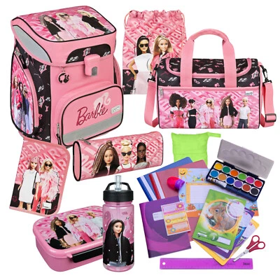 Scooli Schulranzen BARBIE 21 Teile-Set mit Sporttasche Trinkflasche Brotdose uvm