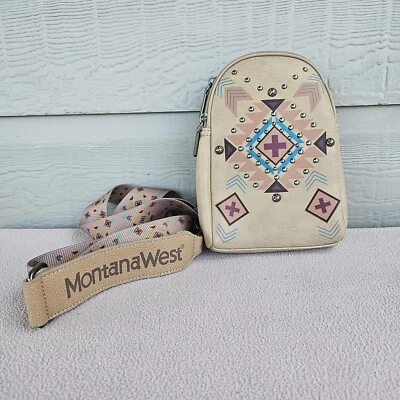 Montana West Embellished Aztec Collection Sling Bag Purse Backpack Crossbody - Image 1 of 4