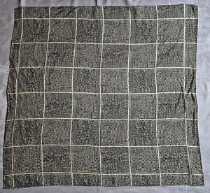 BUFANDA VINTAGE AUTÉNTICA WITHA LUNARES NEGRO BLANCO ALGODÓN SEDA 42" CUADRADA - Imagen 1 de 3