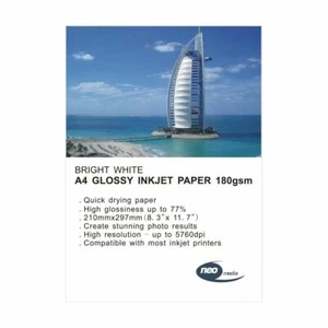 20 SHEETS Neo Media 180gsm A4 Glossy Inkjet Photo Paper HIGH QUALITY - Picture 1 of 3