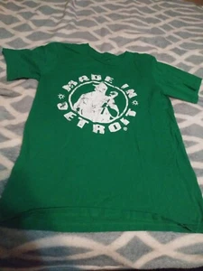 T-shirt donna nuova senza etichette made in Detroit taglia small Motor City ragazza verde Detroit - Foto 1 di 3