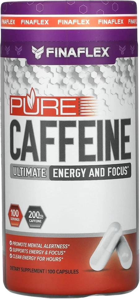 Finaflex Cafeína, 200 mg, 100 Cápsulas Energía Limpia Alerta Foto 1 de 1