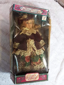 Vintage Echt Porzellan Urlaub Puppe blauäugig & blonde Locken weiche Ausdrücke - Bild 1 von 5