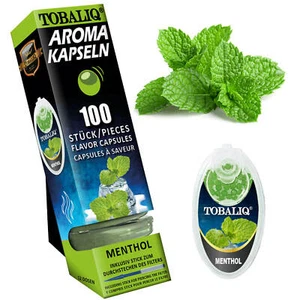Tobaliq Mentol Aromakapseln Zigaretten Filter Klick Kapsel Perlen +Stäbchen