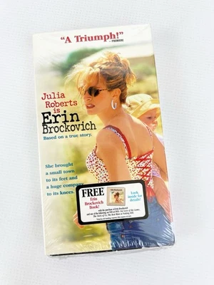 Erin Brockovich Vintage VHS 2000 Julia Roberts, Aaron Eckhart, Albert Finney New Foto 1 de 3