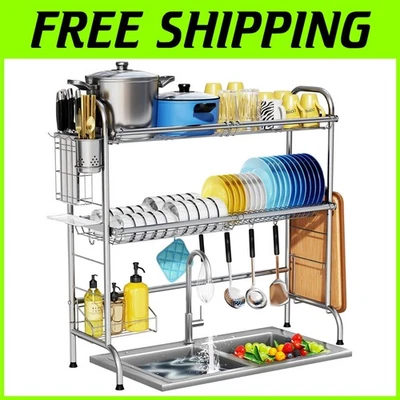Large Capacity Stainless Steel Sink Rack for Kitchen Counter - Image 1 of 4
