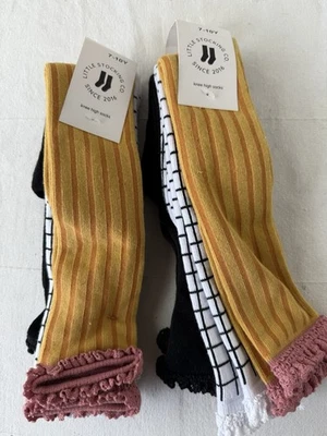 LOT 6 pairs Little Stocking Co Size 7-10 Y Knee High Socks NWT Back to School - Image 1 of 4