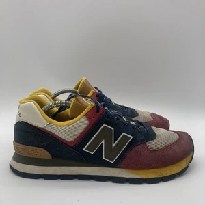 Mens Size 11 New Balance 574 Navy-Burgundy Casual Sneakers Shoes ML574-DNY - Picture 1 of 11