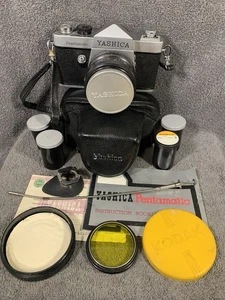 Yashica Pentamatic Camera Japan Yashica Lens And Accessories As Shown Untested - Picture 1 of 24