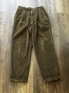 Pantaloni vintage Haggar City Casuals in velluto a coste marrone 32x30 made in USA da uomo - Foto 1 di 9
