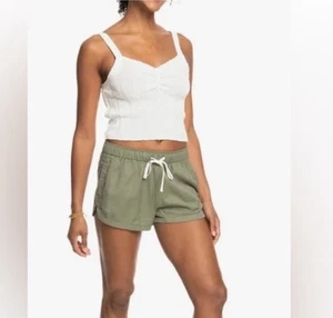 NWT Roxy Impossible Love shorts Sage Olive green Women’s size XL Summer Beach - Picture 1 of 12