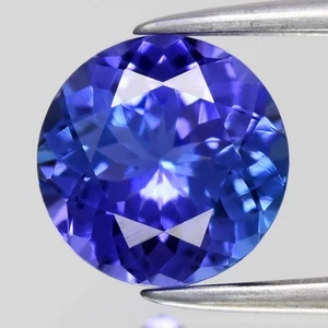 💎 1,21ct VVS runder natürlicher AAA violettblauer Tansanit - glänzend, Tansania Edelstein - Bild 1 von 4