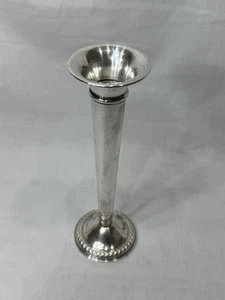 ELEGANTE SCHLANKE KNOSPENVASE STERLINGSILBER MARKIERT ROGERS GEWICHTET VERSTÄRKT 308Q - Bild 1 von 14