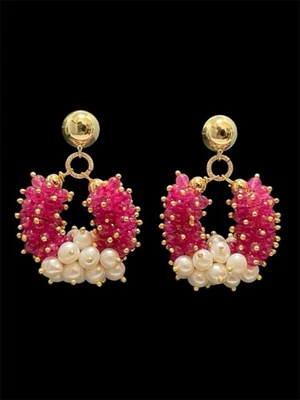 Orecchini Artigianali Con Perle Naturali - Immagine 1 di 4