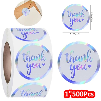 Adesivos de agradecimento 500x 1,0/1,5” obrigado por apoiar etiquetas para pequenas empresas - Imagem 1 de 4