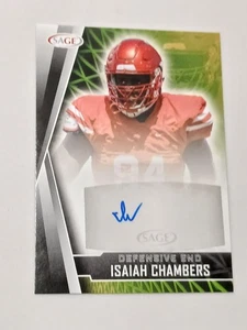 Isaiah Chambers McNeese State Cowboys 2022 Sage Certified Autograph Rookie Card - Picture 1 of 2
