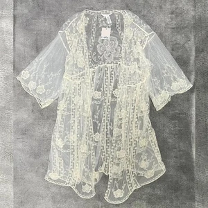 Neu mit Etikett Lauren Conrad Spitze Mesh Strickjacke - Bild 1 von 7