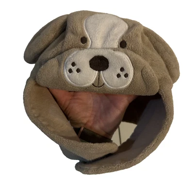 Baby Boys 12 18 24 mo GYMBOREE Ski Cabin Brown Puppy Dog Earflap Winter Hat - Image 1 of 4