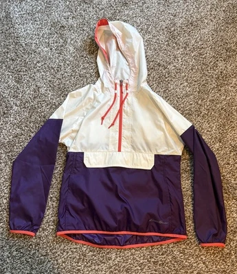 Eddie Bauer Anorak Windbreaker Jacket Pullover Size Small Purple White Orange  - Image 1 of 4