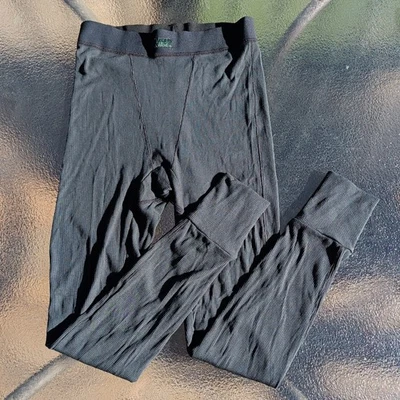 Skims Dark Green And Black Ultra Soft Small Ribbed Leggings Cuffed Leg - Image 1 of 4