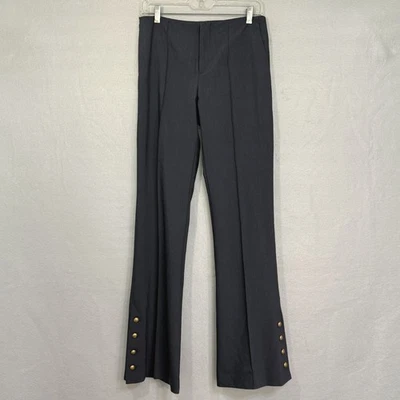 Pantalones de pierna acampanada para mujer Zara 4 botones dobladillo talla S bolsillos cremallera oficina clásica Foto 1 de 4