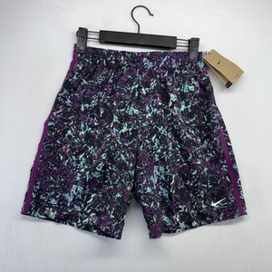 Nike Shorts Boys Kids large Purple Training Basketball Abstract Geometric 6" NEW - Picture 1 of 10