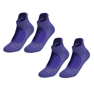 2 Paia Calze Antiscivolo Aperte Incasso Donna Cotone Yoga Calzini Interno Traspiranti - Foto 1 di 11