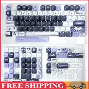 131 Tasten PBT -Tastenkarten für 60 65 75 100 Prozent mechanische Tastatur (lila - Afbeelding 1 van 10