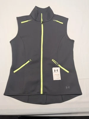 Under Armour Golf Vest Jacket Womens Large Performance Stretch Fitted Gray Green - Image 1 of 4
