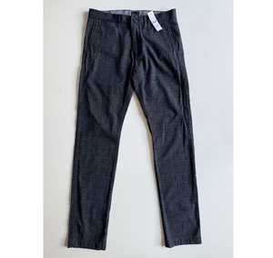 J CREW 484 Slim Fit Brushed Twill Plaid Dress Pant Mens 28x32 Gray Preppy NWT - Picture 1 of 14