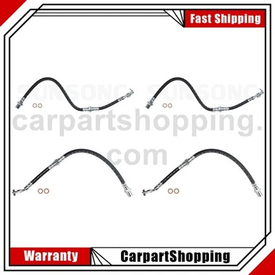Línea de freno hidráulico de manguera de freno delantero trasero 4 para Toyota MR2 1985 1986 1987 1988 Foto 1 de 4