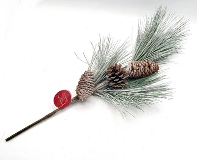 *Lote de 6* Selecciones de Navidad de pino mixto flocado esmerilado de 18" Foto 1 de 4