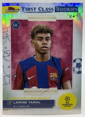 2023-24 Topps Finest First Class Rookies Lamine Yamal Rookie RC #FR-1 Barcelona Foto 1 de 2