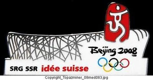 OLYMPIC PINS 2008 BEIJING CHINA SRG SWITZERLAND MEDIA - Picture 1 of 1