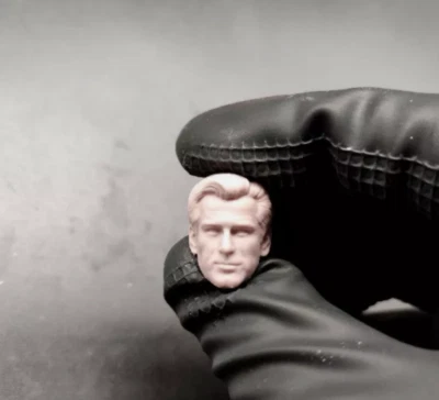 1/12 HL267 Agent Man Figure Head Sculpture Unpaint Resin Toy Mafex Male Body Use - Image 1 of 3