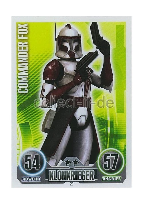 Force Attax 20 - COMMANDER FOX - Klonkrieger - Die Republik SERIE 1 (2010) - Bild 1 von 1