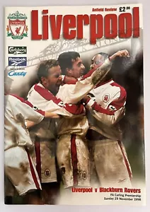 RARE liverpool V Blackburn Rovers Football Programme 1998/99 (GERRARD'S DEBUT) - Picture 1 of 2