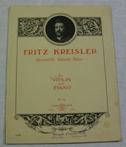 Fritz Kreisler Favorite Encore Folio For Violin & Piano Vintage Book - Picture 1 of 3