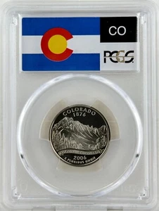 2006 S Colorado CLAD Quarter with State Flag PR70DCAM PCGS - Picture 1 of 2