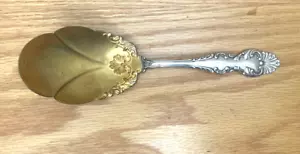 Niagara Falls Three 1731 Casserole/ Berry Serving Spoon Gold Wash Silverplate - Picture 1 of 14