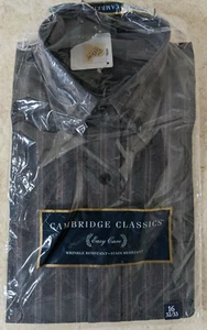 Cambridge Classic 16 32/33  Multicolor Striped Wrinkle Free, New, Free Shipping - Picture 1 of 4