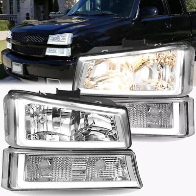 Faros LED DRL para Silverado 1500 2500 Avalanche 2003-2007 07 lámparas de parachoques Foto 1 de 4