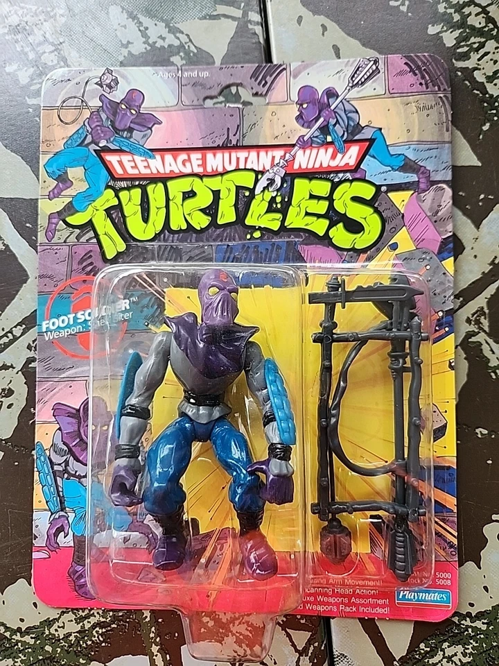 Teenage Mutant Ninja Turtles TMNT Foot Soldier 1990 Playmates Sealed - Image 1 of 4