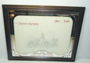 1985 The Christian Brothers Napa Valley Wines Bar Mirror Sign - Picture 1 of 13