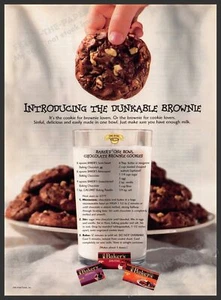 Baker's Chocolate 1990s Print Advertisement 1997 "Chocolate Brownie Cookies" - Picture 1 of 1