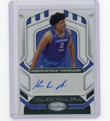 Kenneth Lofton Jr. 2022 Panini Chronicles Draft Picks Certified autograph - Image 1 of 4
