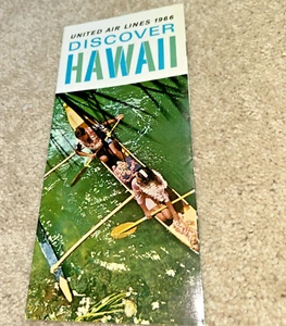 1966 UNITED AIR LINES - DISCOVER HAWAII Brochure HAWAII - Picture 1 of 14